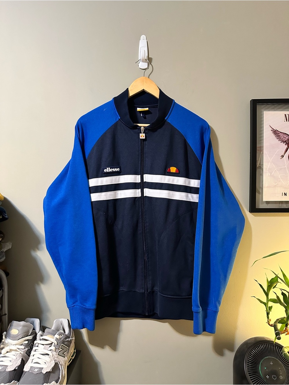 ellesse Navy & Blue Raglan Sleeve Track Jacket